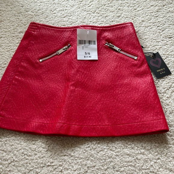 Forever 21 Other - Beautiful red  faux leather skirt for girls brand new
